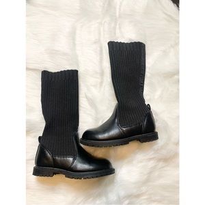 Black Sock Knee High Boots (for toddlers)